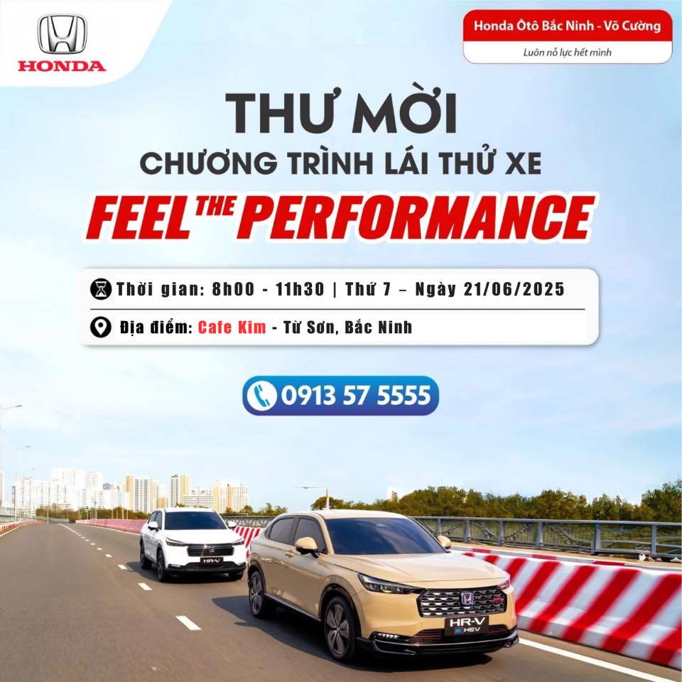 CHƯƠNG TRÌNH LÁI THỬ XE Ô TÔ HONDA THÁNG 6/2025 TẠI ĐỒI NGÔ LỤC NAM