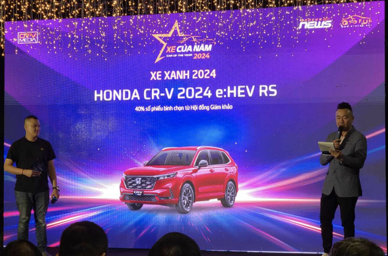 Honda CR-V e:HEV RS và Honda Civic RS đạt thành tích cao tại Lễ trao giải Xe của năm 2024